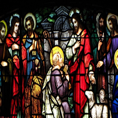 教堂玻璃w-j-8008